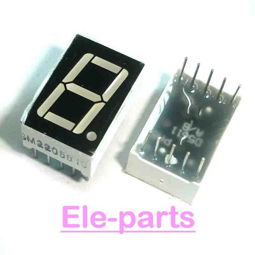 50 PCS 1 Digit 0.56" DIP10 GREEN 7 SEGMENT LED DISPLAY COMMON CATHODE LD-5161AG - Picture 1 of 1