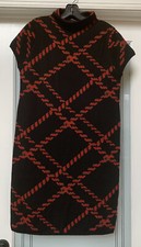 Adrienne Vittadini  Washable Wool Cap Sleeve Sweater Dress ,Size L VTG