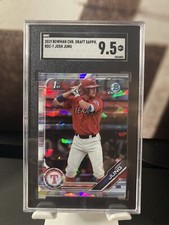 Josh Jung 2019 Bowman Chrome Draft Sapphire 1st Prospect #BDC-7 Rangers