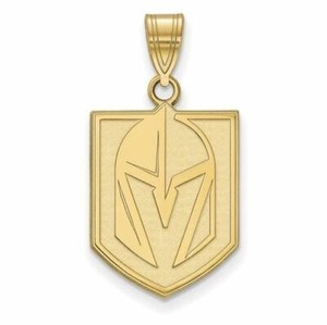 Authentic SS Gold-plated NHL Vegas Golden Knights Large Pendant
