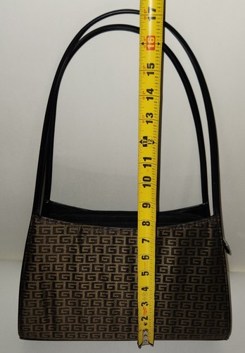 Vintage Y2K ""G"" Signature Logo Melrose Schultertasche Schultertasche braun hellbraun und schwarz - Bild 9 von 9