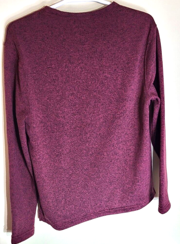NWT Crown And Ivy Pullover Sweater Mens Size Medium Burgundy Heather - Picture 2 of 9