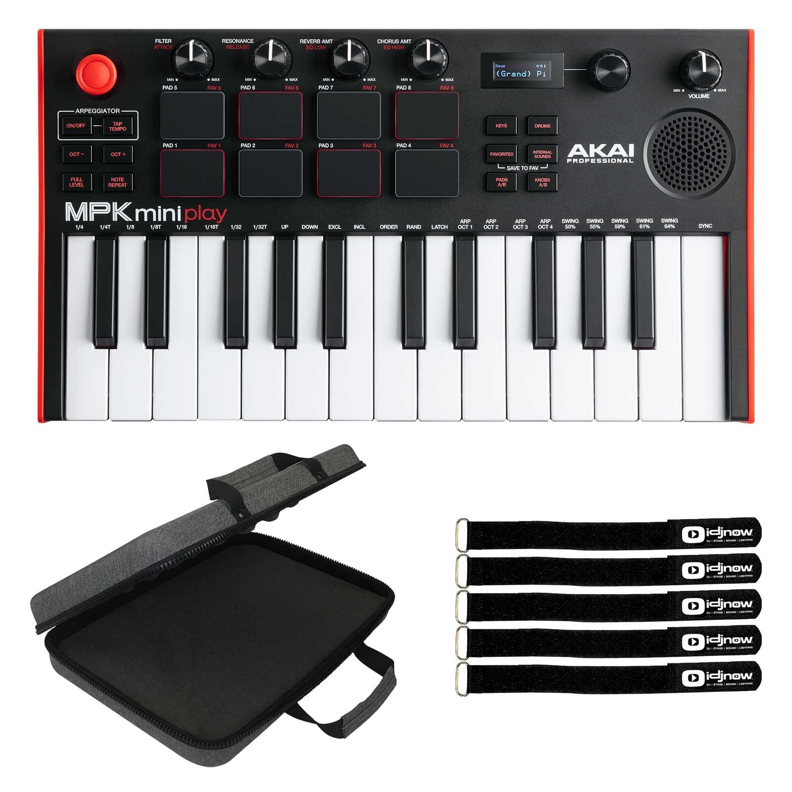 Профессиональная мини-клавиатура Akai MPK Mini Play MK3 с корпусом из ЭВА 27390₽