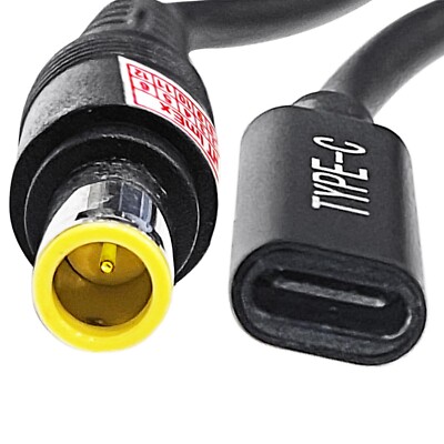 100W USB C PD Type C to DC7.9x5.5mm Conveter Adapter Cable Cord for Laptops