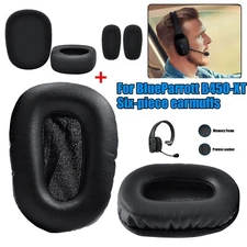 6PCS Leather Replacement Ear Pad Cushion Foam For Blue Parrot VXi B450XT Headset