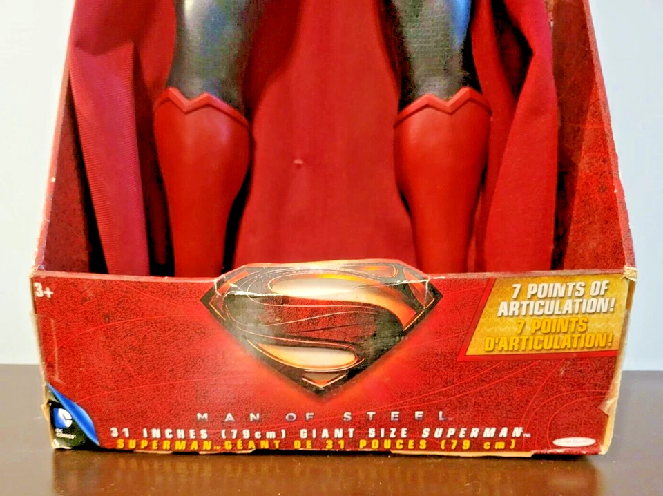 JAKKS Pacific Big-Figs 31 英寸巨型 DC 漫画钢铁侠超人人偶 NOS — 第 2/4 张图片