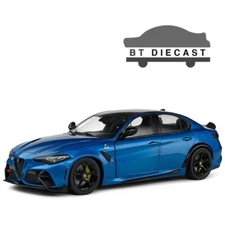 SOLIDO 2022 ALFA ROMEO GIULIA GTA 1/18 DIECAST MODEL CAR ANODIZED BLUE S1806906