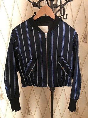 3.1 Phillip Lim スエードボンバージャケット サイズ2 NWOT – 3.1 Phillip Lim Stripped Bomber Jacket – 6 | eBay