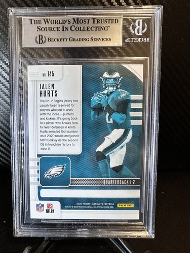2020 Panini Absolute Rookie Orange Mosaic /149 Jalen Hurts #145 RC BGS 9 ๐๐ฆ
- Picture 6 of 6