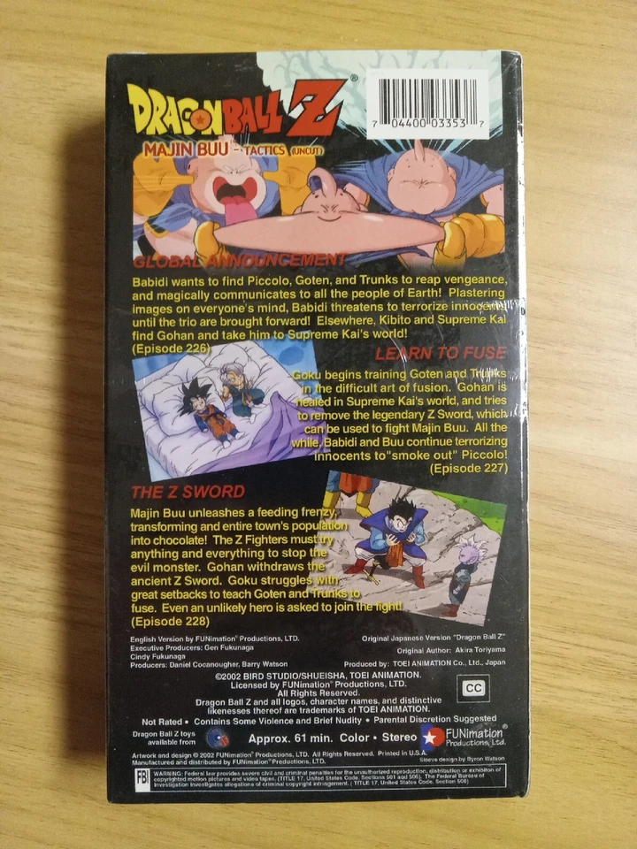 Dragon Ball Z - Majin Buu: Tactics (VHS, 2002, Uncut) - Image 2 of 2