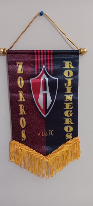 Atlas Fc Estandarte,  Penant , Bandera,  Flag , Liga Mx , Mexico 