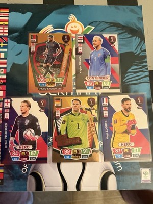 Panini World Cup Qatar 2022 Adrenalyn XL 5 Goalkeepers Neuer Lloris Navas Rui