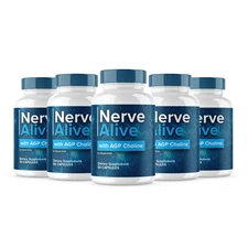 (5 Pack) Nerve Alive Nerve Health Support Capsules, NerveAlive (300 Capsules)