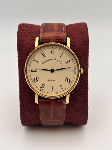 Very Rare Vintage Abercrombie & Fitch Swiss Quartz 33mm Roman Dial Dress Watch