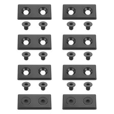 8Pcs Profile End Cap, Zinc Alloy 3060 EU Standard T-Slot Extrusion, Black