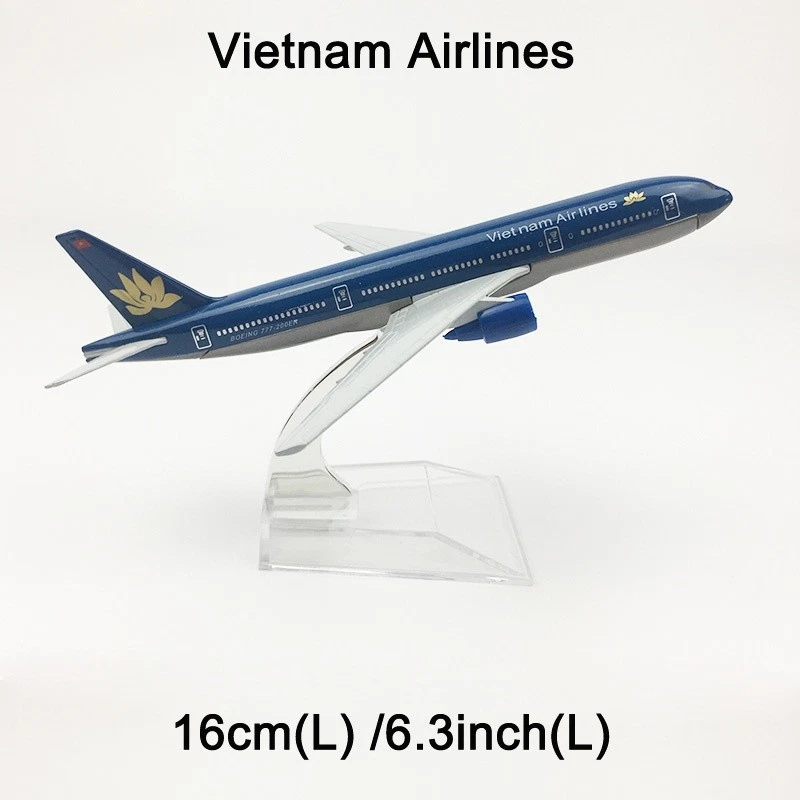 Modello di Aereo Diecast 1:400 Boeing 777 Vietnam Airlines 16cm Da Collezione - Immagine 2 di 4