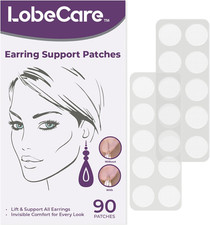 - Clear Ear Lobe Support Patches for Earrings - Comfortable and Hypoallergenic E