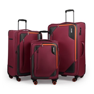 Expandable Luggage Set Large Capacity Softside Suitcase with Wheels & TSA Lock