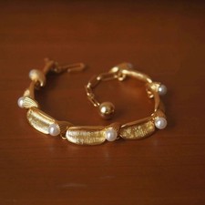 Brushed Imitation Pearl Bracelet, Women's Antique Style