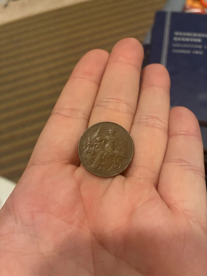 1909 French Indochina 5 Cent Coin Rare! - Image 2 of 2