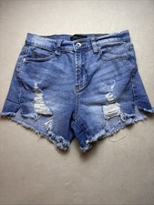 Kendall  Kylie The Icon Short Blue Cut Off Size 3/26 Summer Beachy Trendy