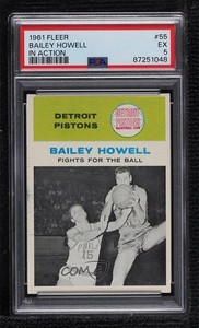 1961-62 Fleer Bailey Howell #55 PSA 5 Rookie RC HOF