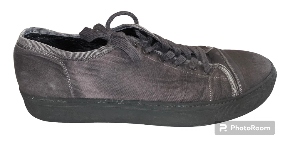 Tênis ALL SAINTS Pursuit baixo casual masculino tamanho. 44 (11 EUA) carvão angustiante - Imagem 2 de 4