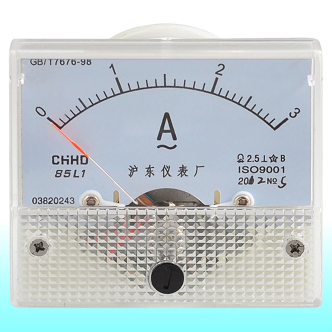 Square Shape Screw Mounted AC 3Aeremeter Current Meter Panel