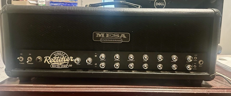 Mesa Recto Verb 50 Watt Amp Head Guitar Amplifier EL34 Tubes Big Sound And Cover - Image 2 of 4