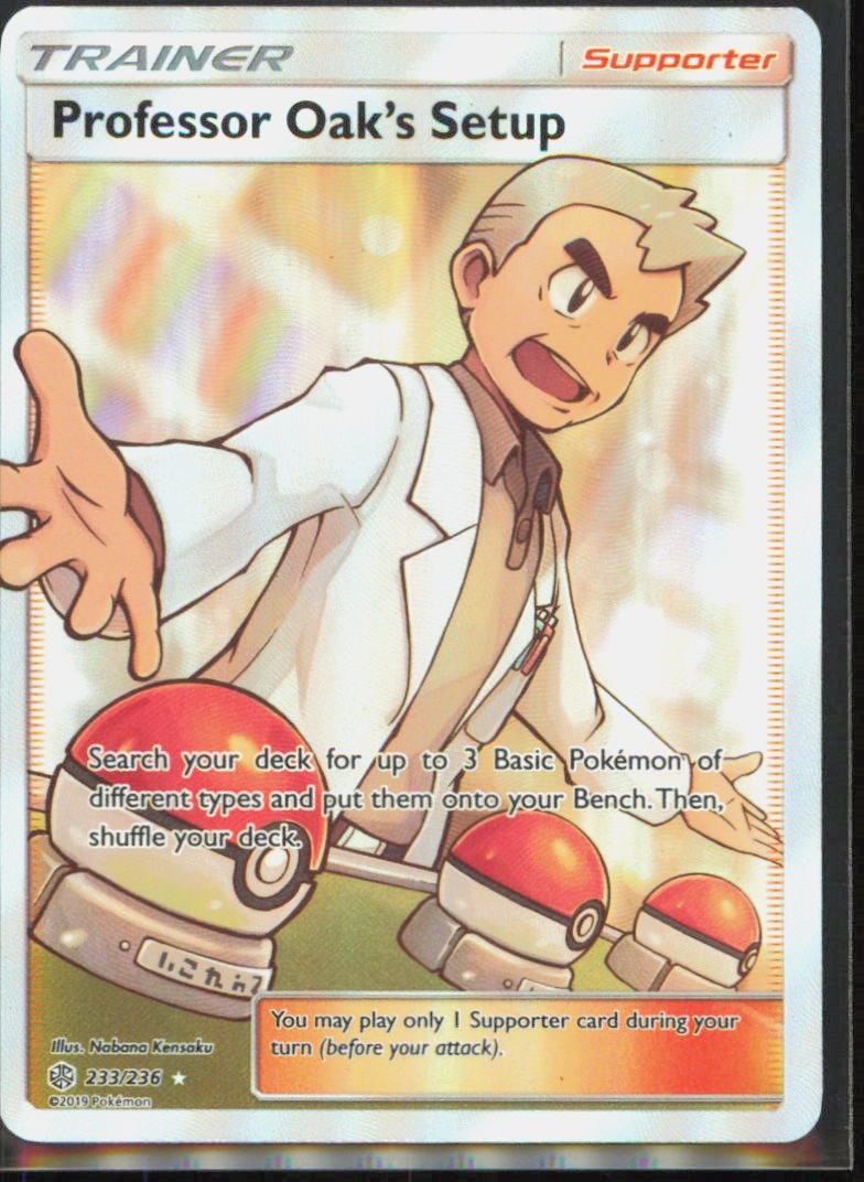 Professor Oak's Setup (Full Art) Ultra Rare Full Art SM - Cosmic Eclipse #233/23