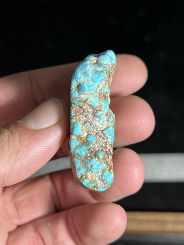 Red Spiderweb Kingman Turquoise High Grade 151.4g Pyrite Polychrome Rough Gem AZ - Picture 4 of 23
