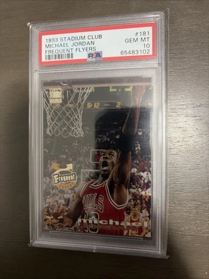 Michael Jordan 1993-94 Topps Stadium Club Frequent Flyers PSA 10 Bulls GEM MINT - Image 1 of 2