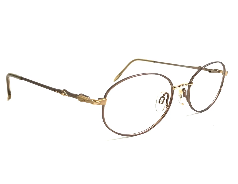 Marcos de gafas Sophia Loren ZYLOWARE 038 M120 alambre ovalado dorado topo 54-19-140 Foto 2 de 4