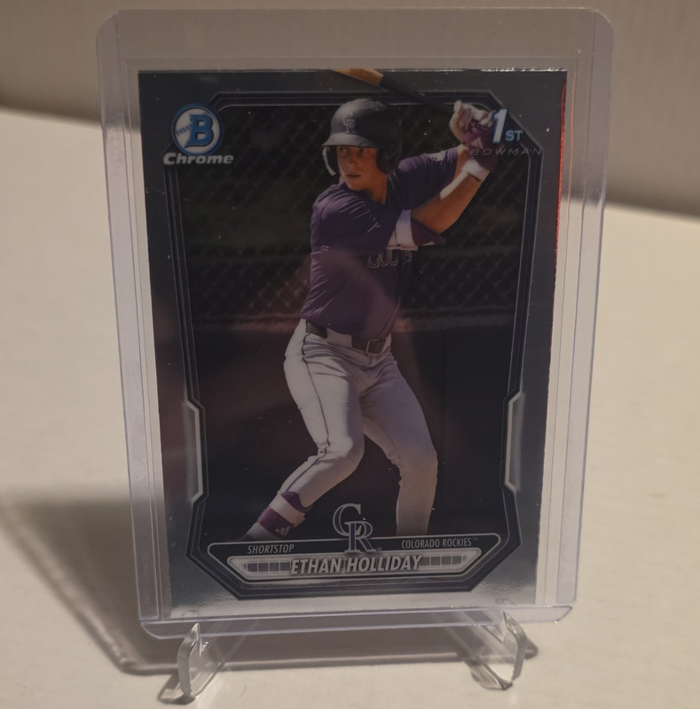 Bowman 2025 Chrome Prospects 1st Bowman Ethan Holliday Rockies #BCP-1 Card