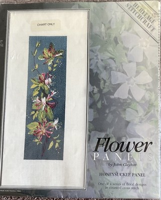Heritage Stitchcraft Honeysuckle Panel Cross Stitch Chart Flowers & Plants