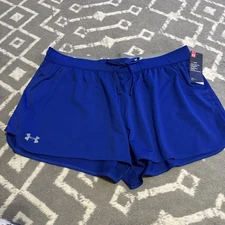 Under Armour Women's Performance Athletic Short heat gear Exercise Blue