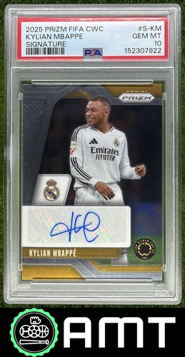 Kylian Mbappe PSA 10 2025 Panini Prizm FIFA Club World Cup Auto Real Madrid 7922