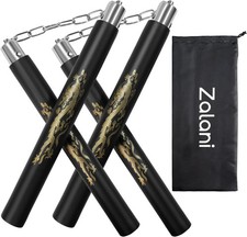 Nunchucks,Safe Foam Rubber Training Nunchucks 2pack Black