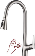 Touchless Motion Sensor Kitchen Faucet, Brushed Nickel, Easy Install, Lead-Free