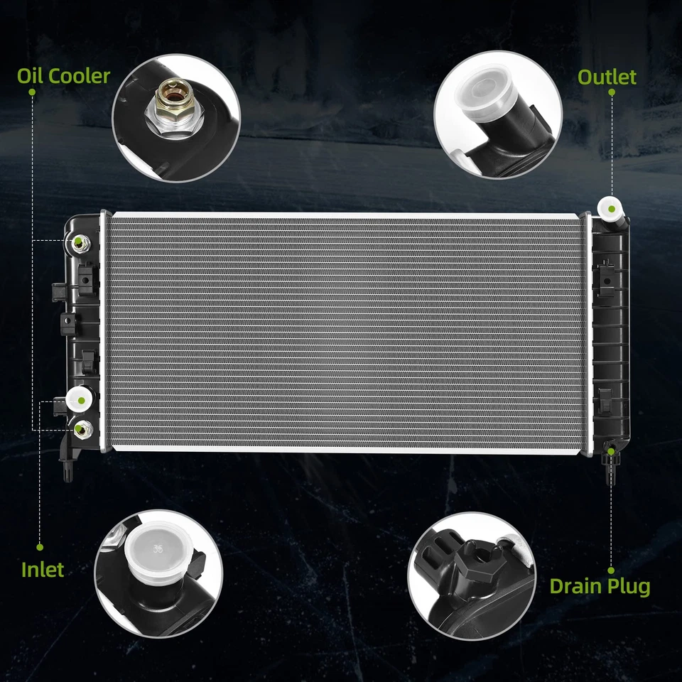 Radiator Compatible with 2006-2007 Chevrolet Monte Carlo 2006-2011 Impala 200... - Изображение 3 из 4