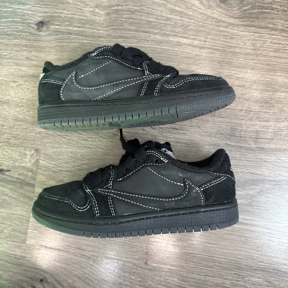 Tênis Jordan 1 retrô baixo OG SP x Travis Scott preto fantasma tamanho 12c Clean Og - Imagem 2 de 4