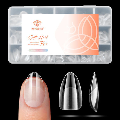 Nail Tips 360 Stück Full Cover Nageltips Set Soft Gel Tips Set PMMA Harz Nagelsp