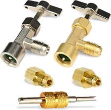 R134A Adapter Fitting Kit ( R134A Self-Sealing, and Single Puncture Can Taps, wi