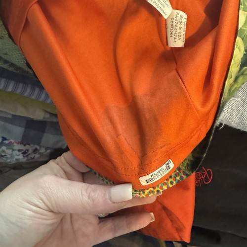 Women's Eva Franco Anthropologie Oroya Dress Printed Green Orange Size 4 - Afbeelding 10 van 10