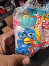 VINTAGE 2000 Y2K McDonalds Furby Plush Clip Keyring Miniature lot of 4