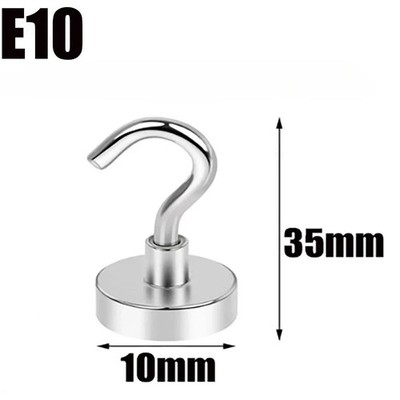 10/1 Stück Schwerlast Magnet Haken Aufhänger Halten Neodym Stark Magnet Set