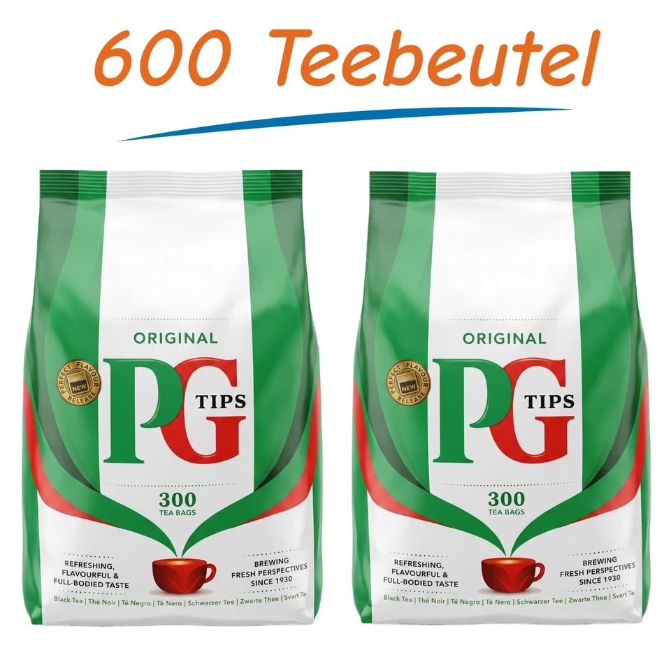 Schwarzer Tee PG Tips 2er Pack 600 Teebeutel Schwarztee Beutel - Bild 1 von 1