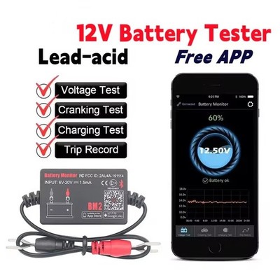 Battery Monitor BM2   Bluetooth 4.0 Wireless Battery Load Tester Analyzer Tester