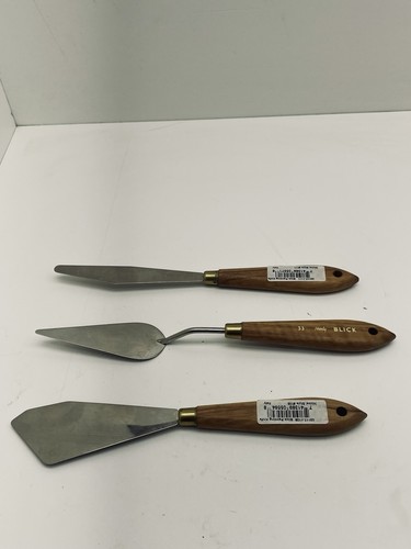 Blick Paint Knives Set Of 3- 33, 106, 111 Made In Italy