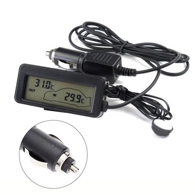 Exterior Thermometer Gauge Meter Digital LCD Inside Outside Temperature
